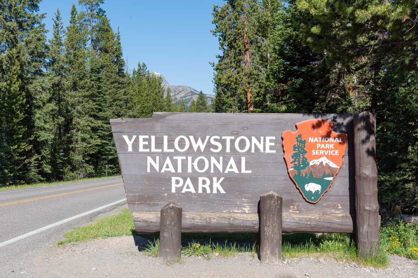 Entrée du parc national de Yellowstone