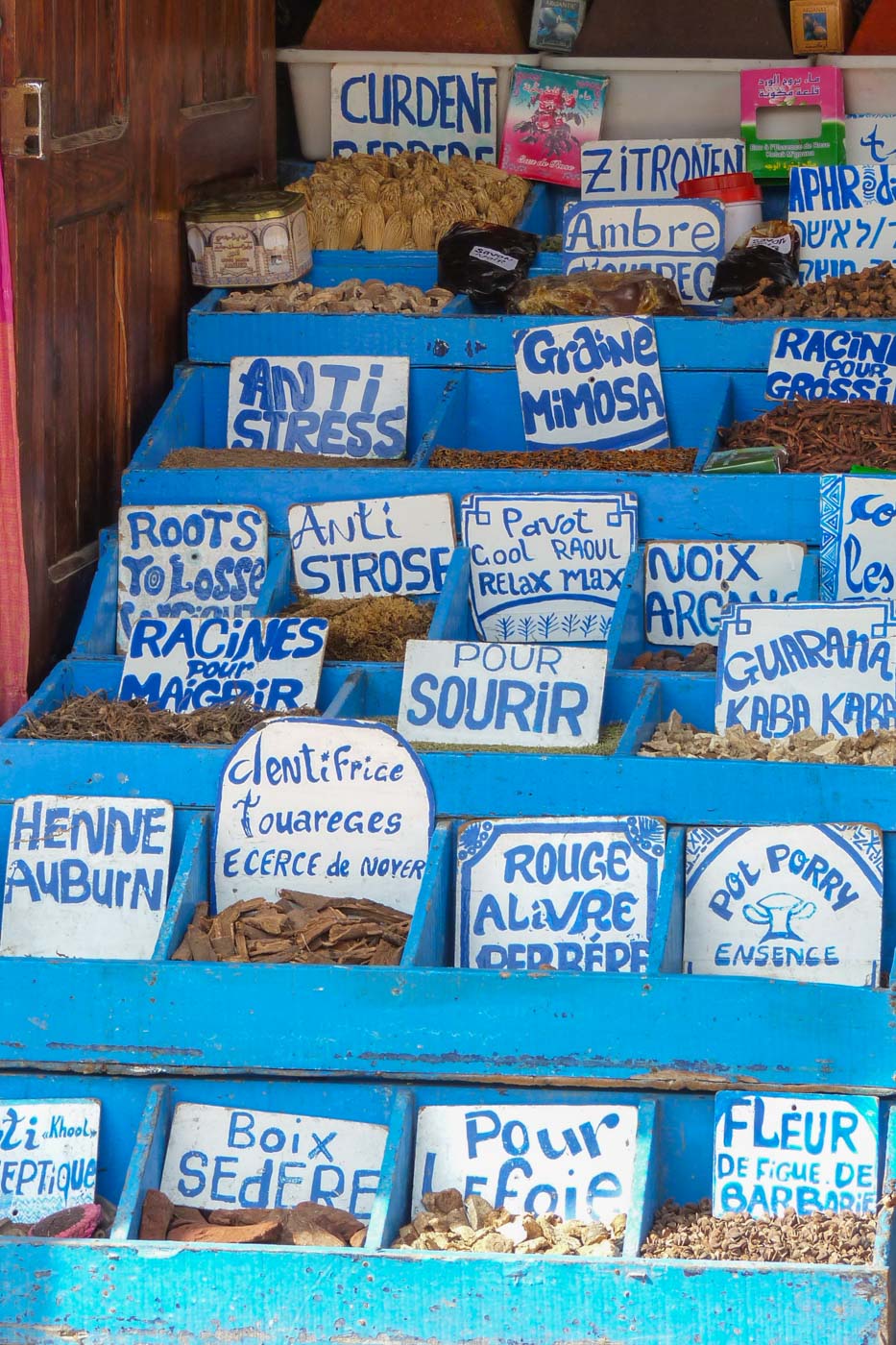 Plantes naturelles dans un souk