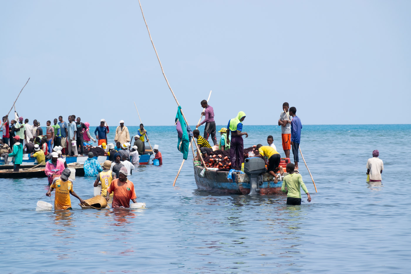 Fishing boats à Stone Town