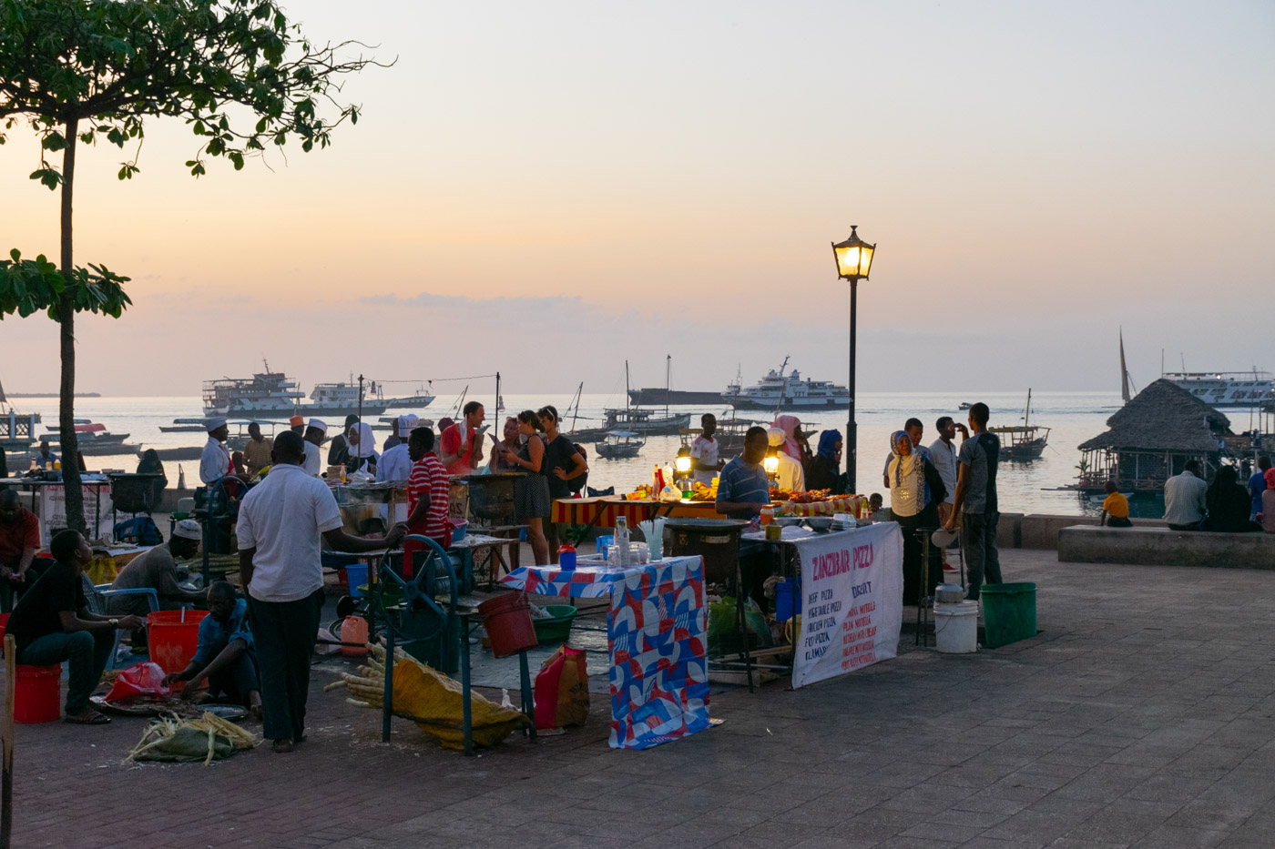 Marché de nuit au Forodhani Gardens