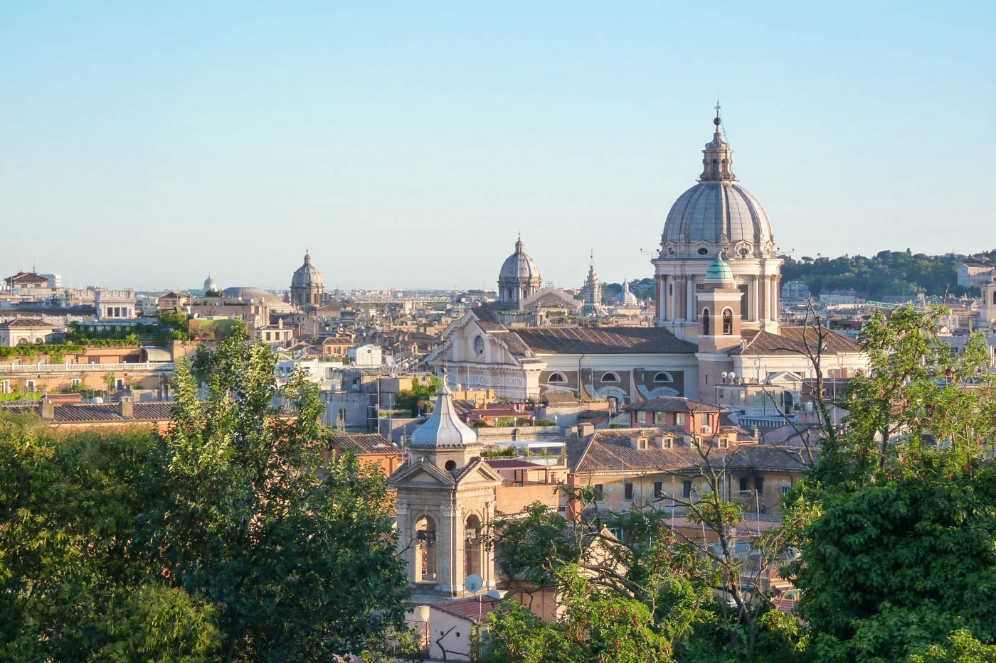 Panorama sur la ville depuis la Villa Borghese