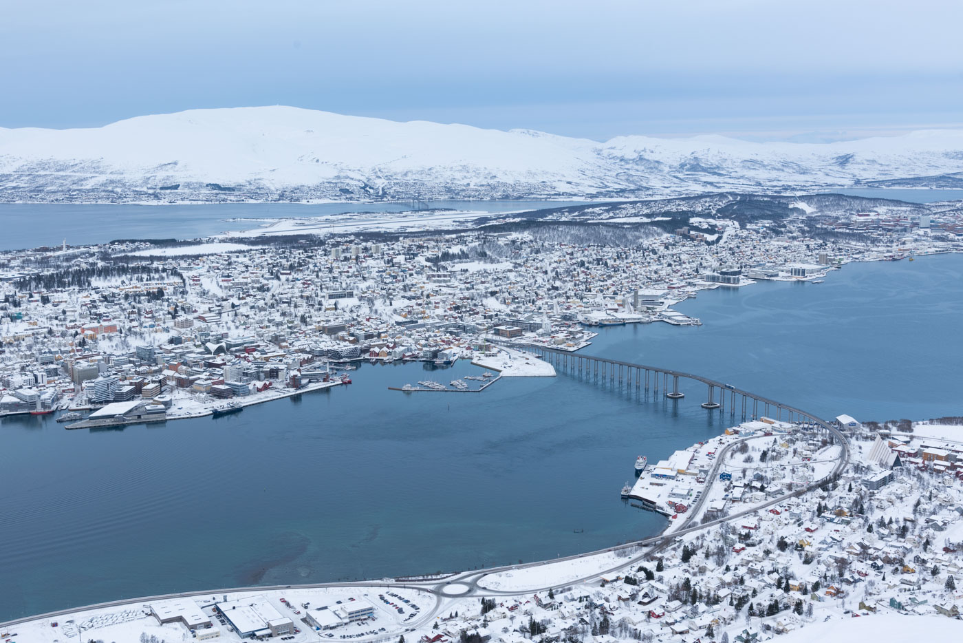 Vue sue Tromsø depuis les hauteurs de Tromsdalen