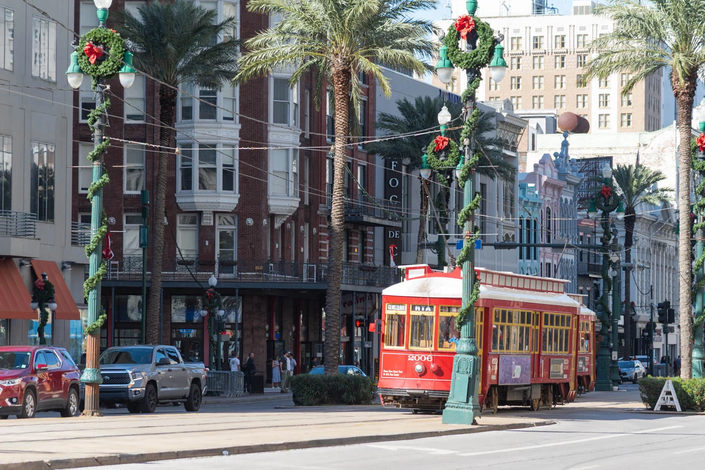 Streetcars, tramway à NOLA Streetcars au niveau de Canal Street à La Nouvelle-Orléans